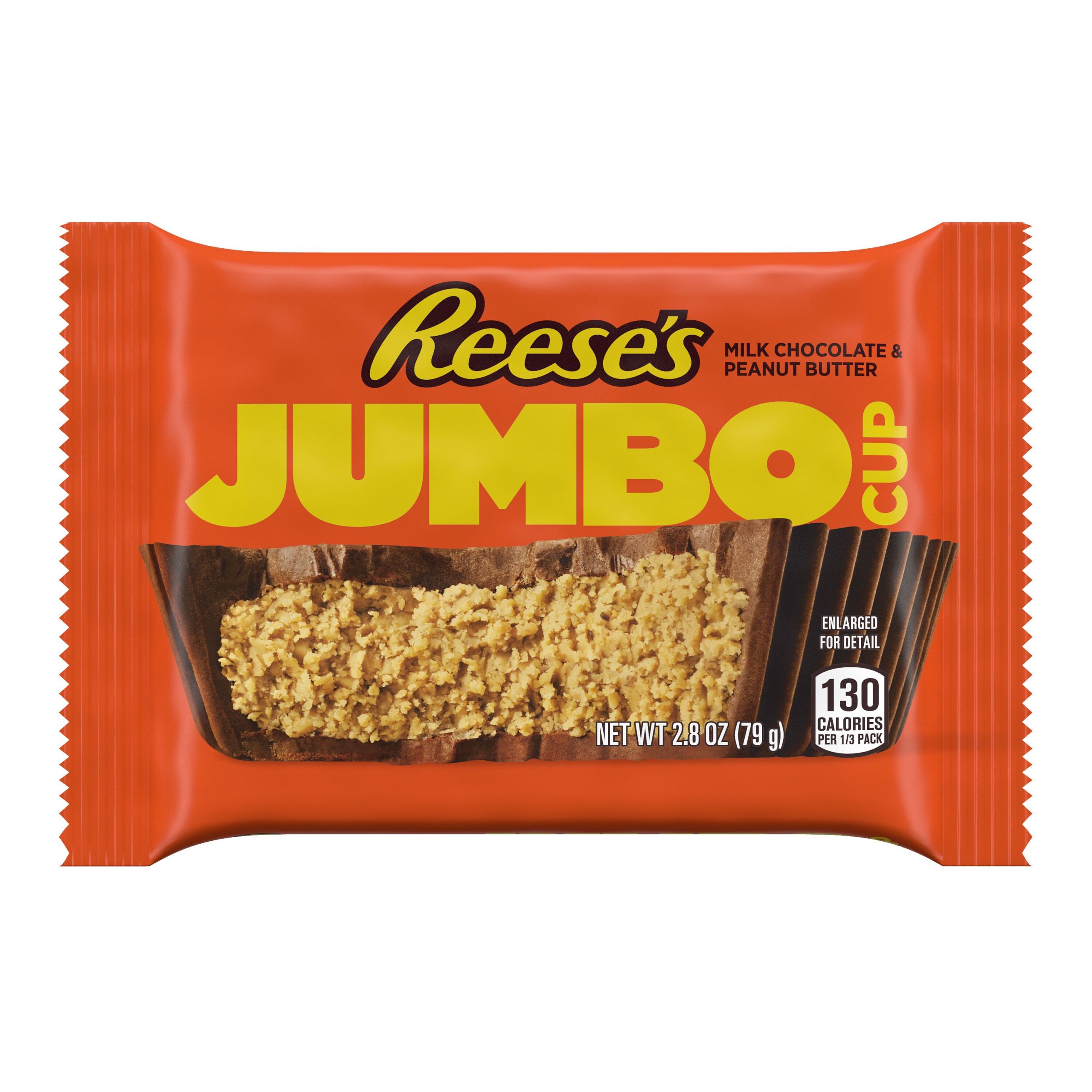 REESE’S Jumbo Cup Milk Chocolate Peanut Butter Cup Candy Pack, 2.8 oz (24 Count) - THE HERSHEY COMPANY