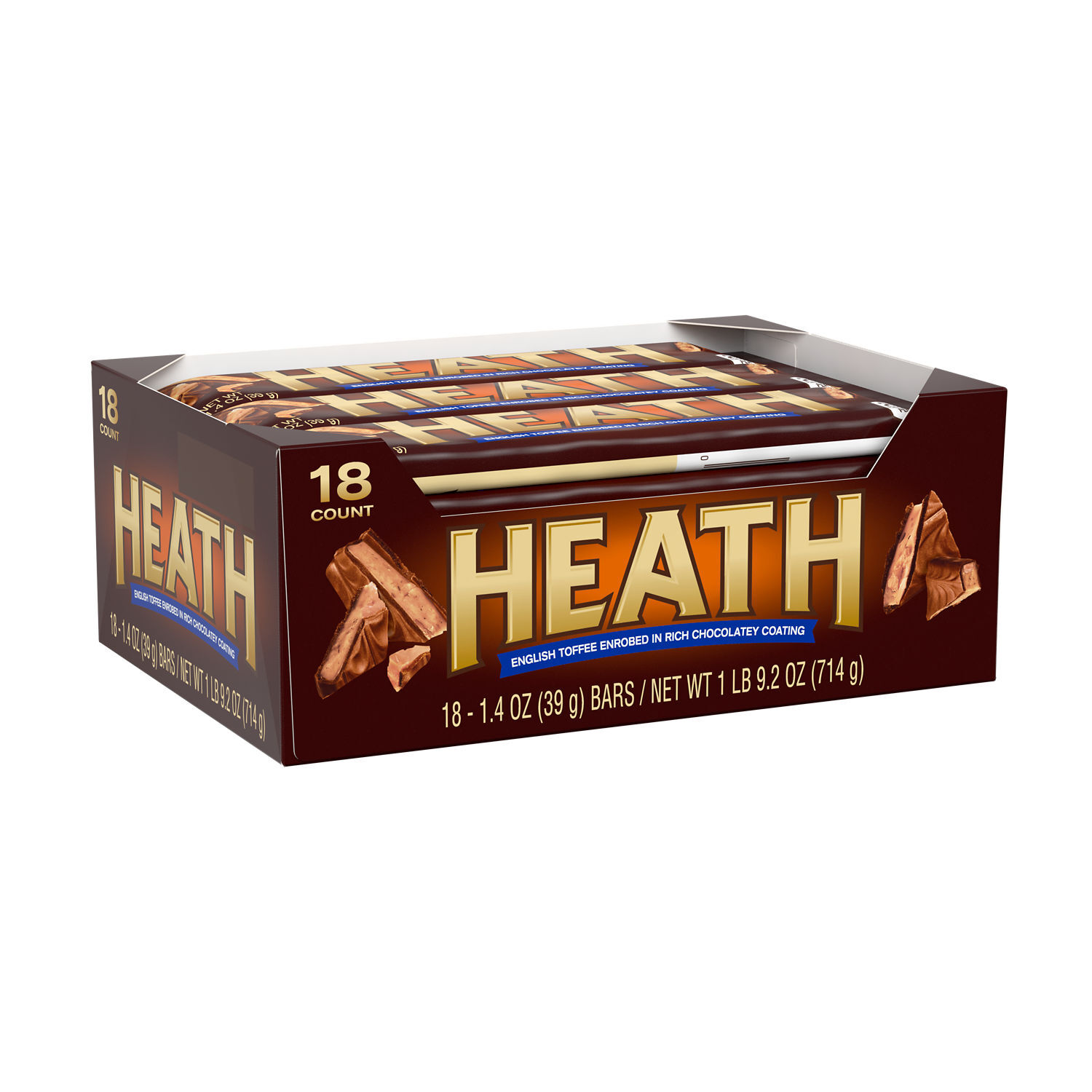 HEATH Chocolatey English Toffee Candy Bars, 1.4 oz (18 Count) - THE HERSHEY COMPANY