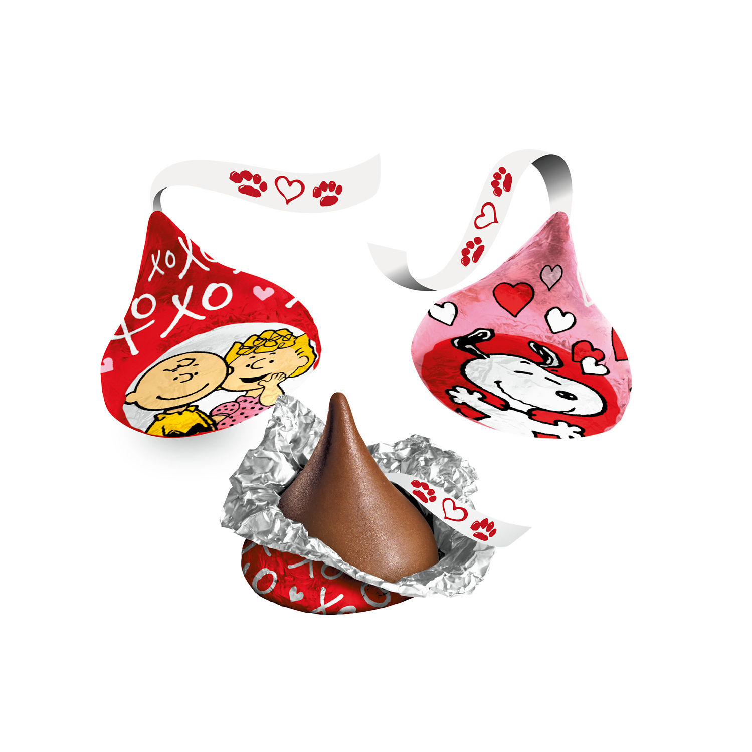 HERSHEY’S KISSES Milk Chocolate Snoopy™ and Friends, Valentine’s Day, Candy Gift Box, 6.5 oz - THE HERSHEY COMPANY
