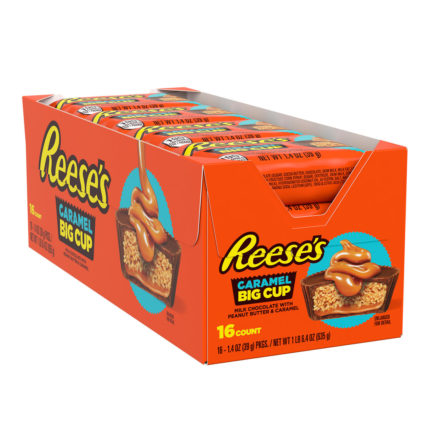 REESE’S BIG CUP Milk Chocolate Peanut Butter Cups with Caramel, 1.4 oz (16 Count) - THE HERSHEY COMPANY