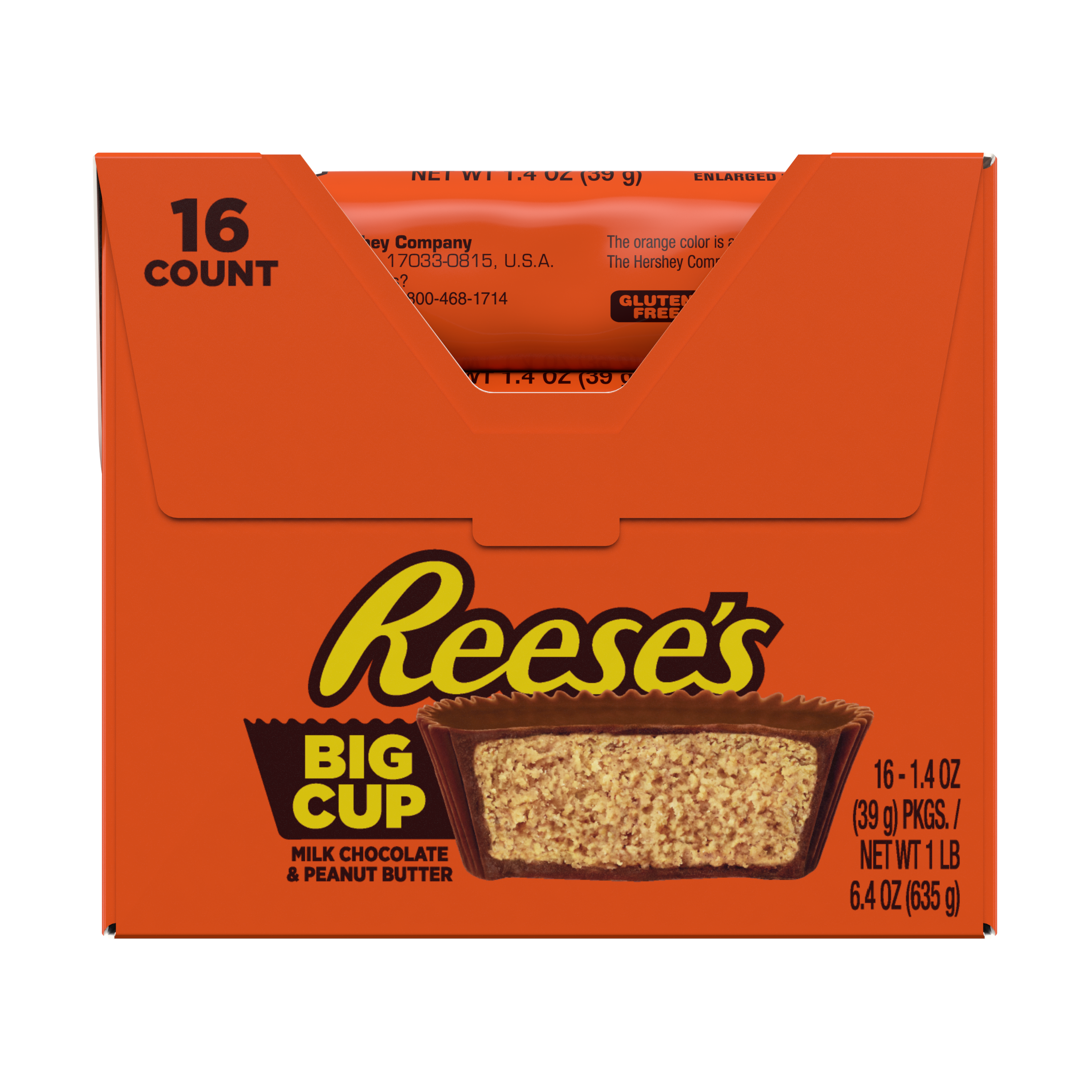 REESE’S BIG CUP Milk Chocolate Peanut Butter Cups , 1.4 oz (16 Count) - THE HERSHEY COMPANY