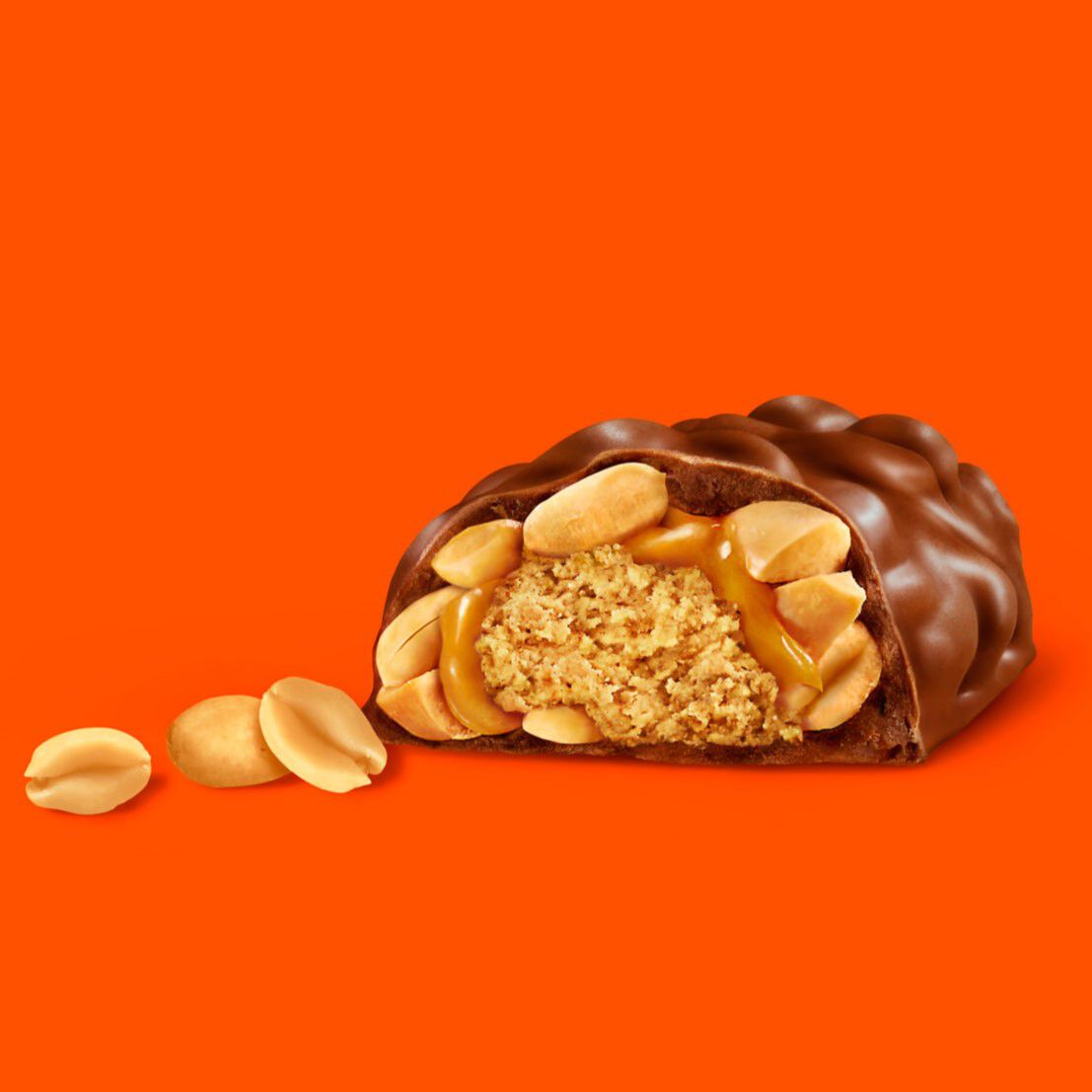 REESE’S NUTRAGEOUS Chocolate, Peanut Butter, Caramel and Peanut Candy Bars, 1.66 oz (18 Count) - THE HERSHEY COMPANY